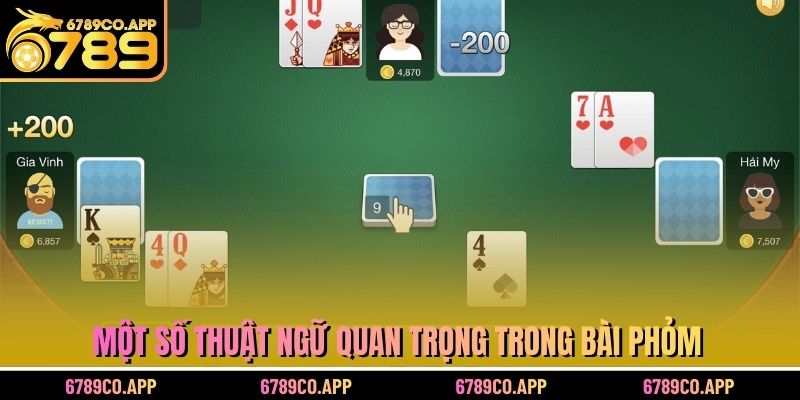 Một số thuật ngữ quan trọng trong bài Phỏm